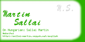 martin sallai business card
